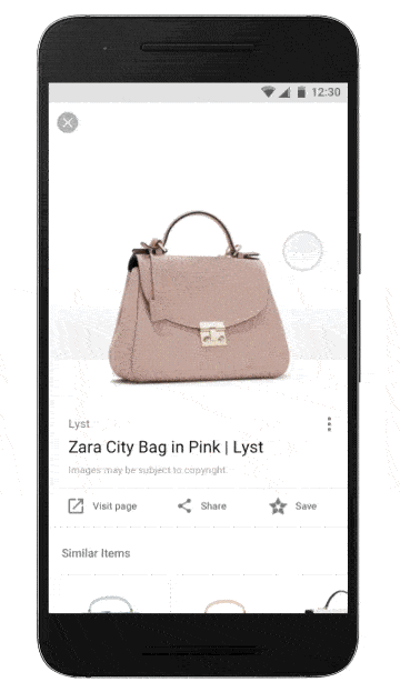 Google image search mobile functionality