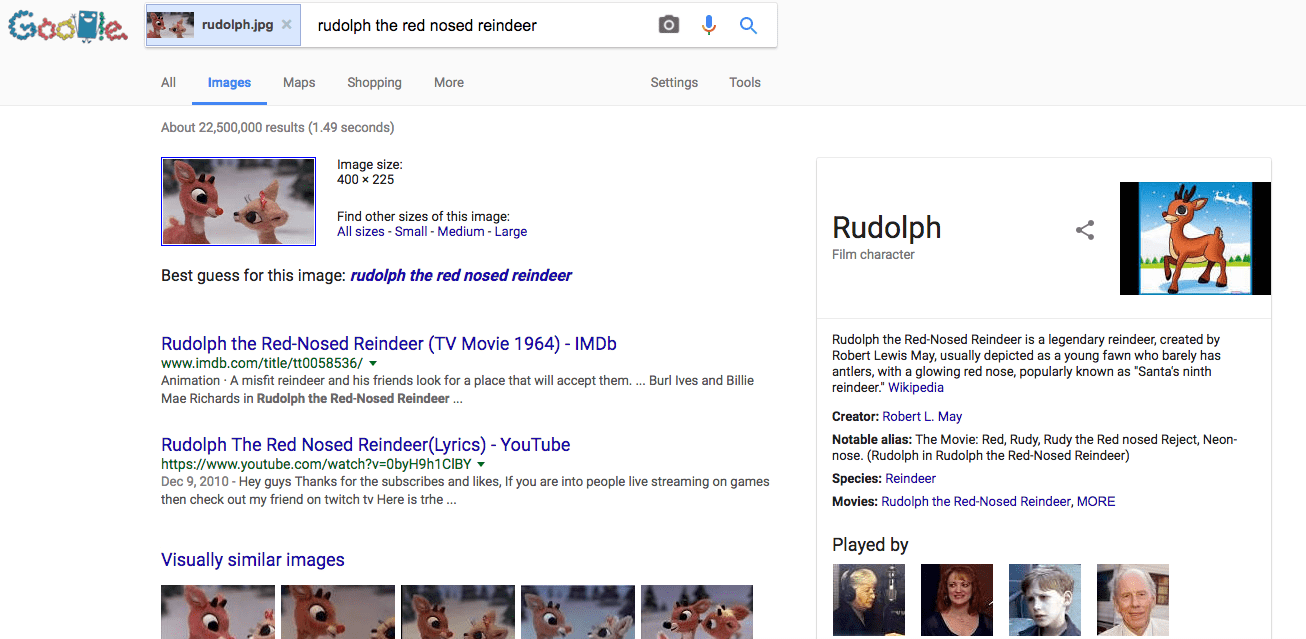 google search for rudolf